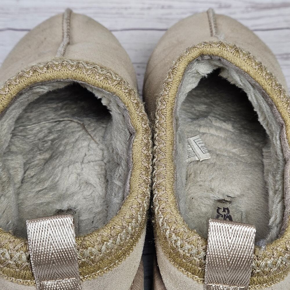 Ugg Tasman Platform F19010D Tan Beige Suede Slip On Slipper Shoe Women's Sz 6 - Picture 6 of 8